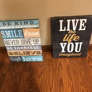 Motivational quotes on canvas
